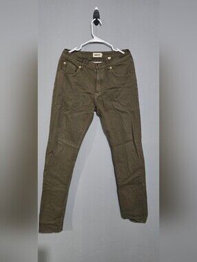 Taylor Stitch Jeans Fatigue Green Slim 30x32